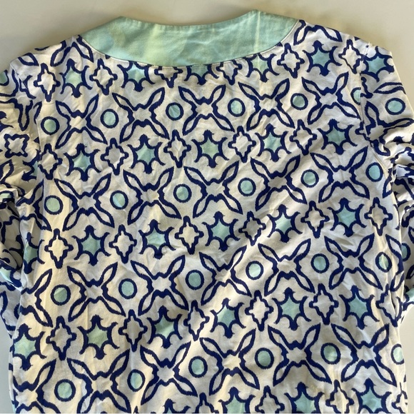 Coolibar UV Protection 3/4 Sleeve Tunic Top White Blue 50+ UPF Women Size Large - Picture 7 of 10